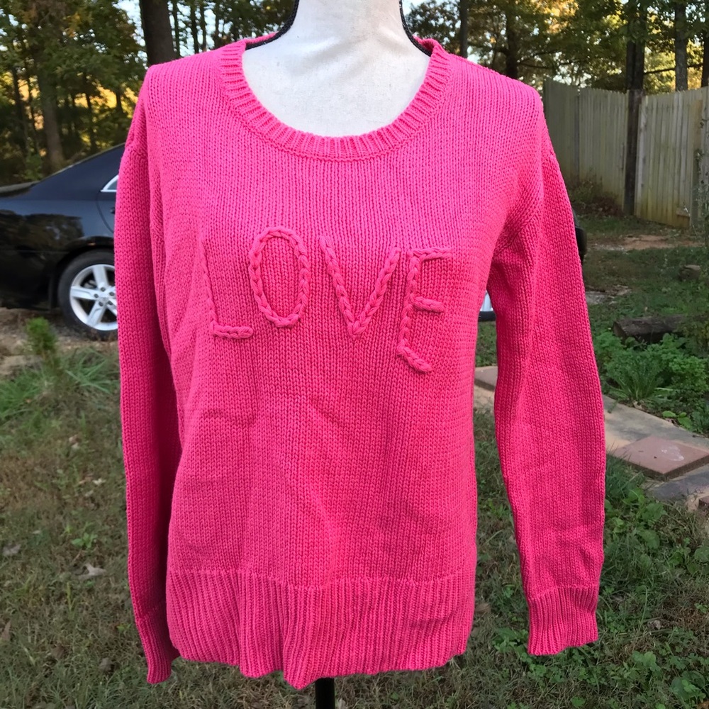 Cupio Blush knit Sweater “Love” pullover Sweater